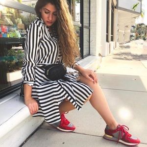 Red sneakers,Louis Vuitton 100% authentic.Only wore twice in a very gd condition